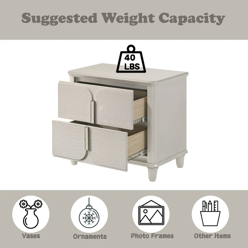 Laveda Nightstand - White by HouseOfZazla