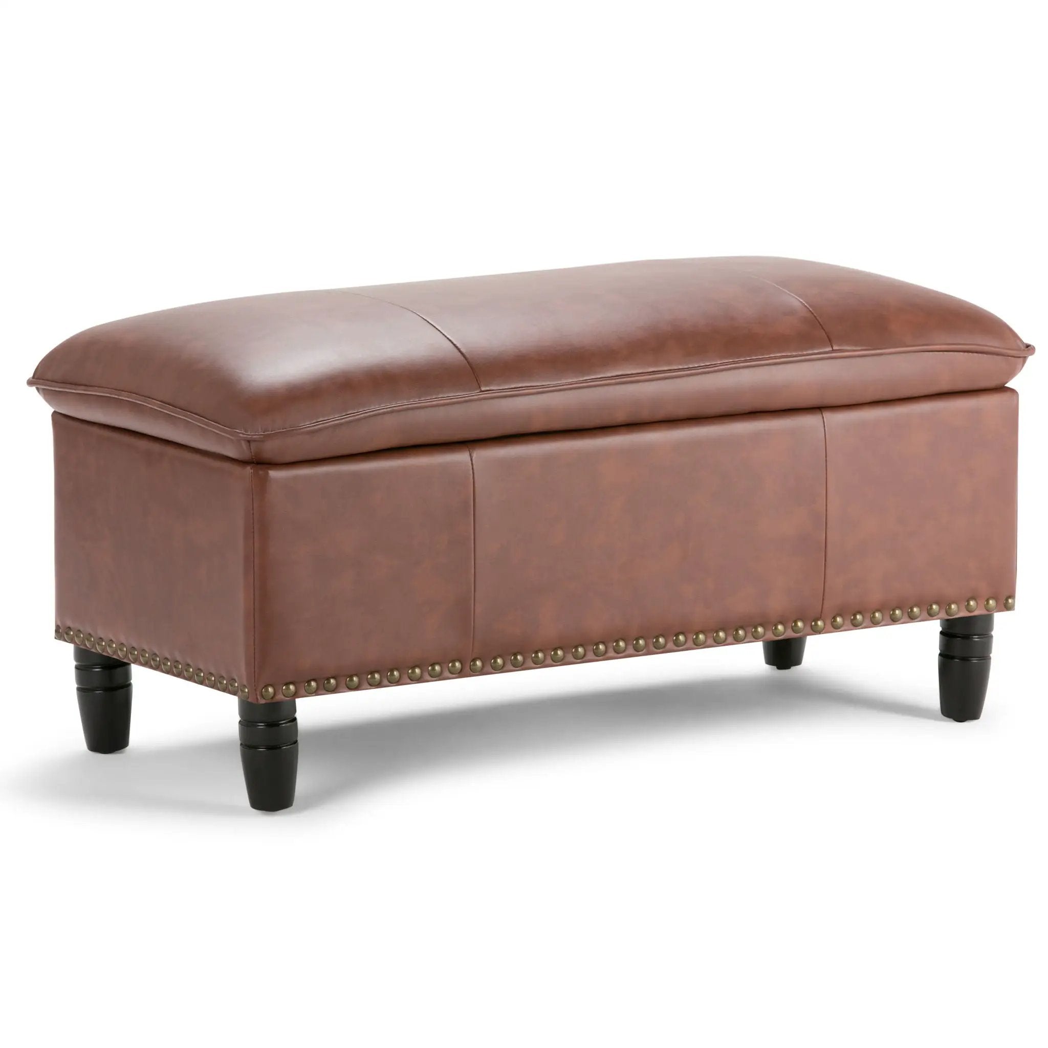 Emily - Storage Ottoman - Cognac by HouseOfZazla