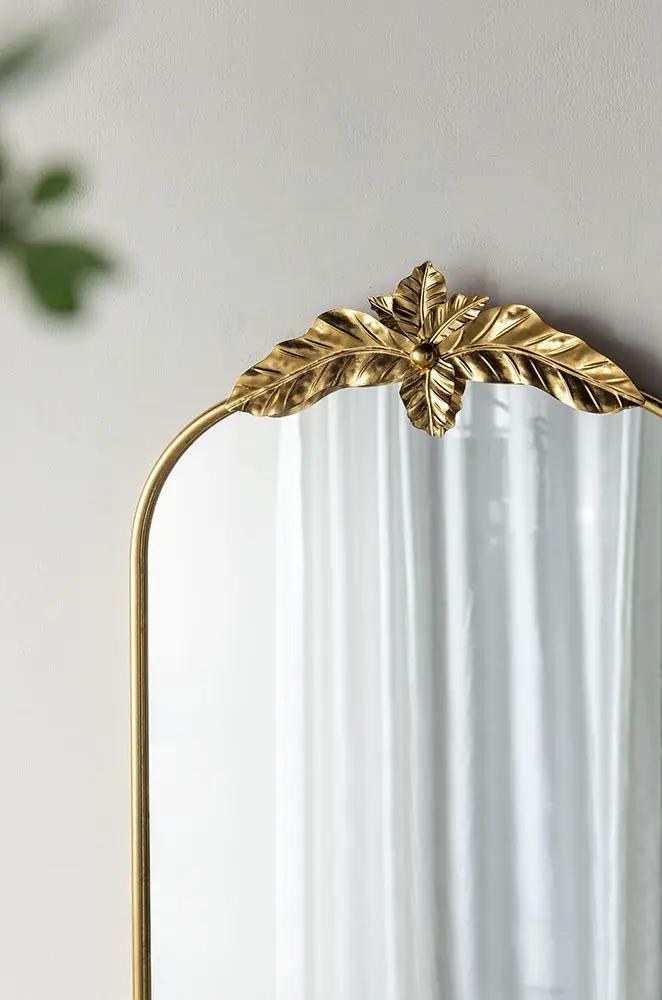Arched Wall Mirror With Metal Frame, Wall Mirror For Living Room by HouseOfZazla