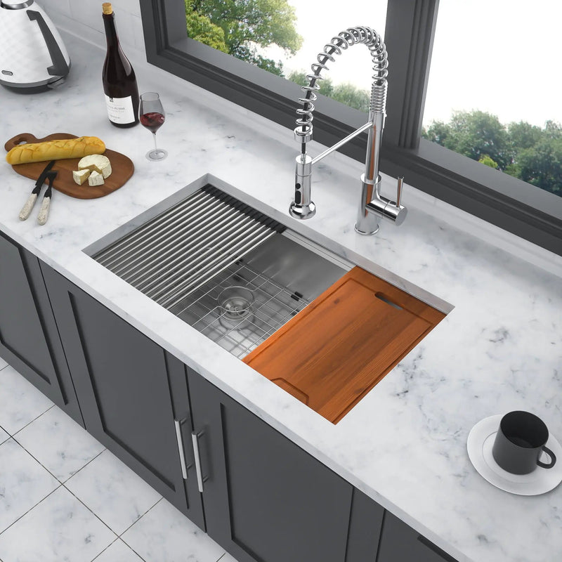 Modern Double Bowl Undermount Kitchen Sink by HouseOfZazla