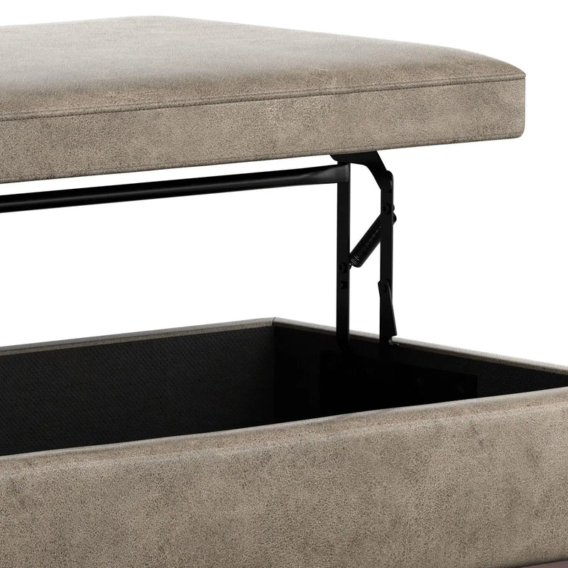 Owen - Multifunctional Square Coffee Table Storage Ottoman by HouseOfZazla