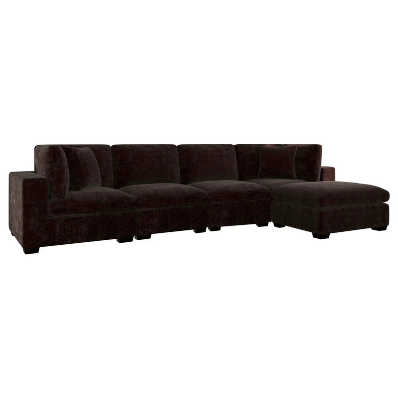 Lakeview 5-piece Upholstered Modular Sectional Chocolate by Unique Piece Furniture