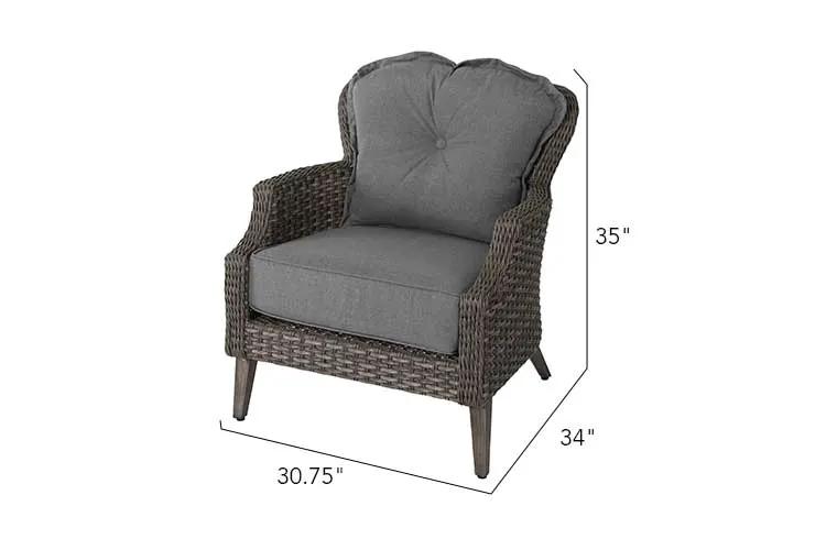 Tenaya 3-Piece Wicker Sofa Set with Stationary Chairs by Outdoor-USA®
