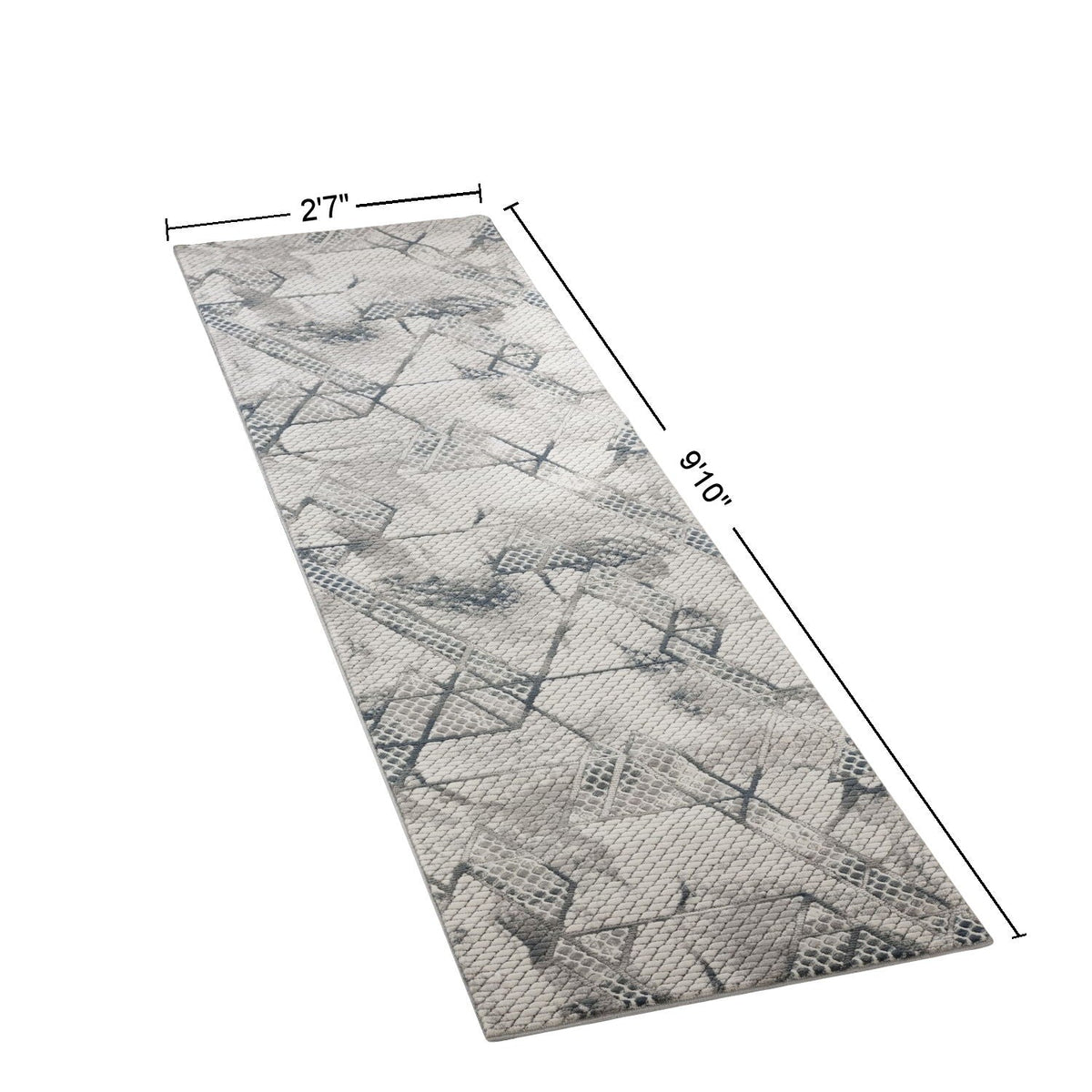 Geometric Effect Area Rug with 3D Texture - Gray, photo 4 of 8