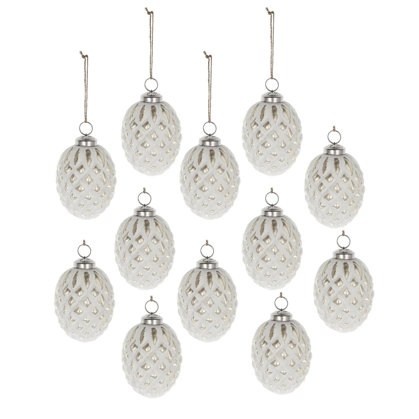 Glass Decorative Hanging Ball Christmas Tree Ornaments (Set of 12) by HouseOfZazla