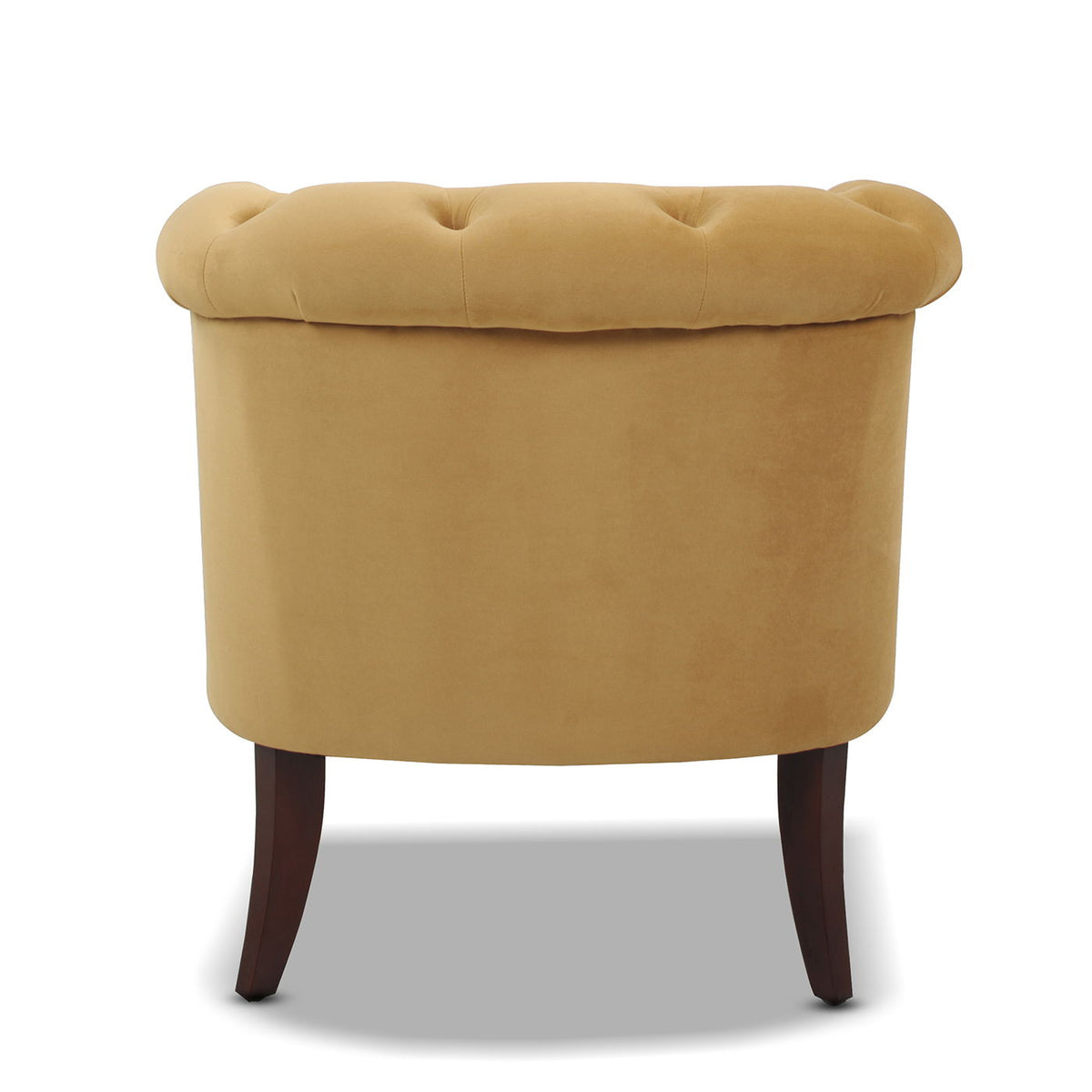 Tufted Accent Chair with Barrel Back - Yellow, photo 21 of 27
