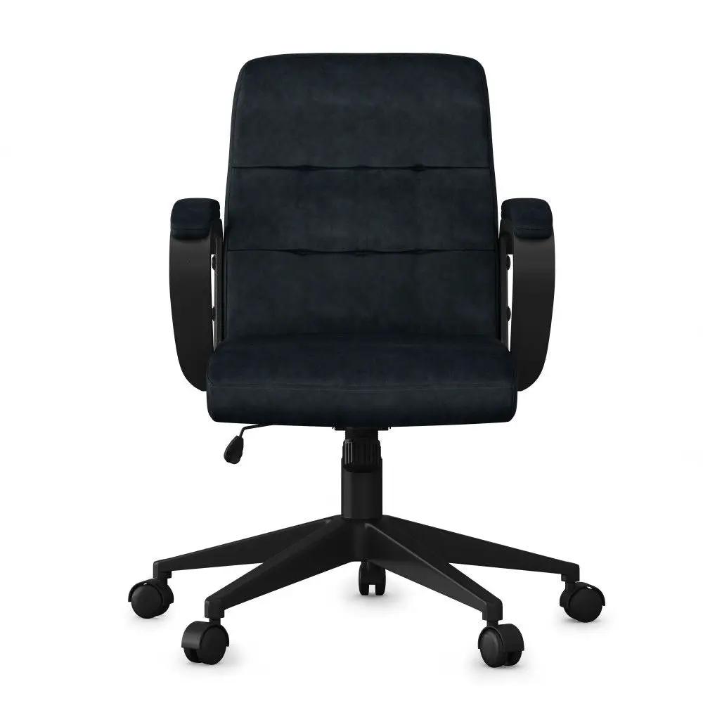Brewer - Swivel Office Chair - Distressed Blue by HouseOfZazla