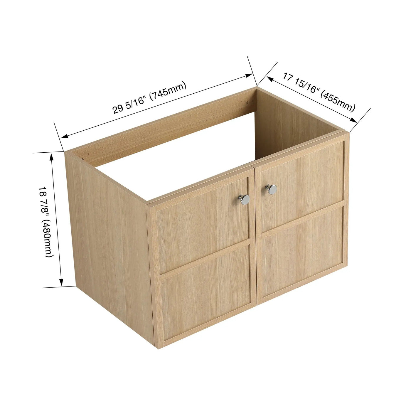 Modern Wall Mounted Bathroom Vanity With Soft Closing Doors by HouseOfZazla