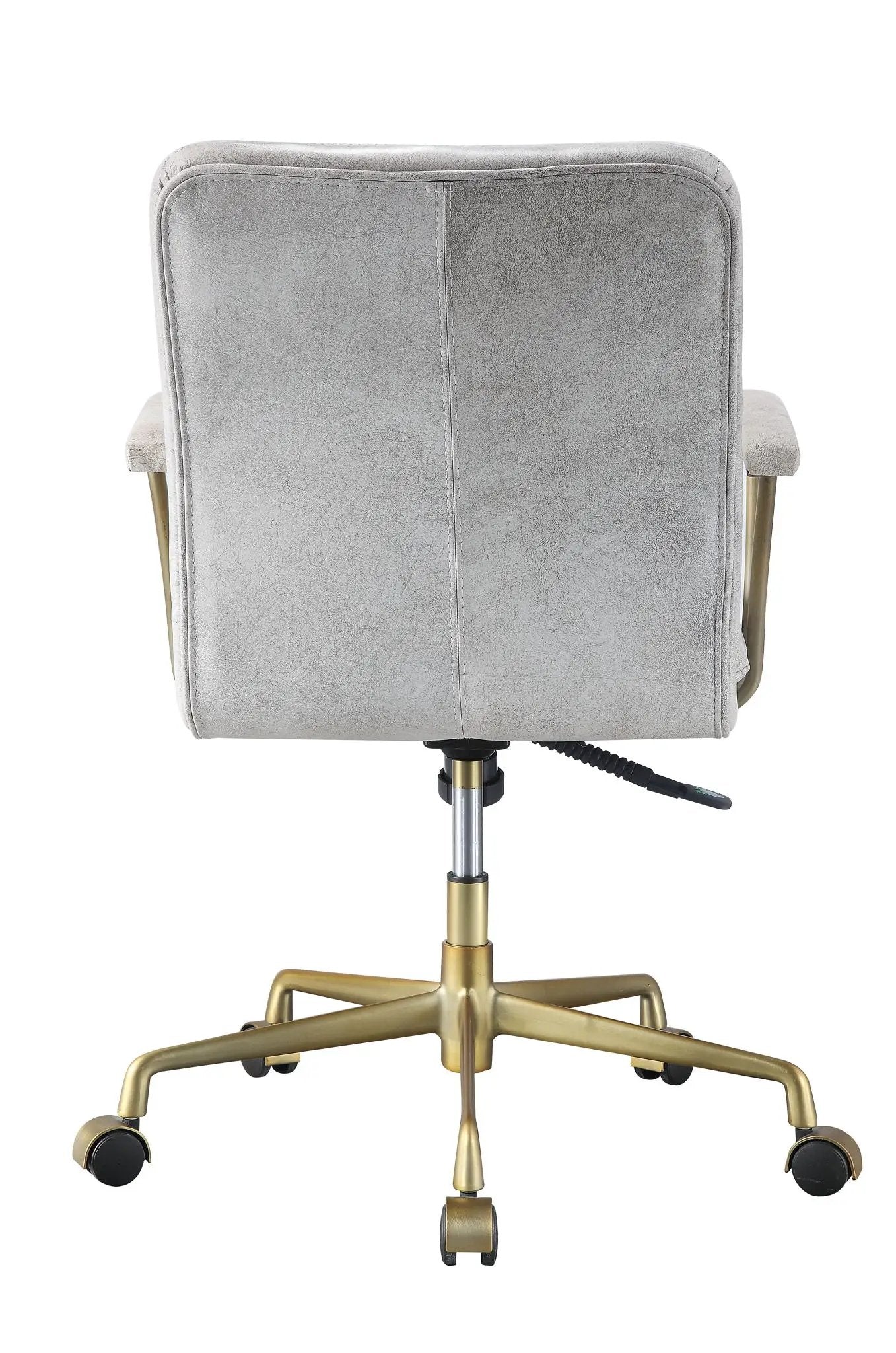 Damir - Vintage Top Grain Leather Office Chair - Antique White / Vintage by Unique Piece Furniture