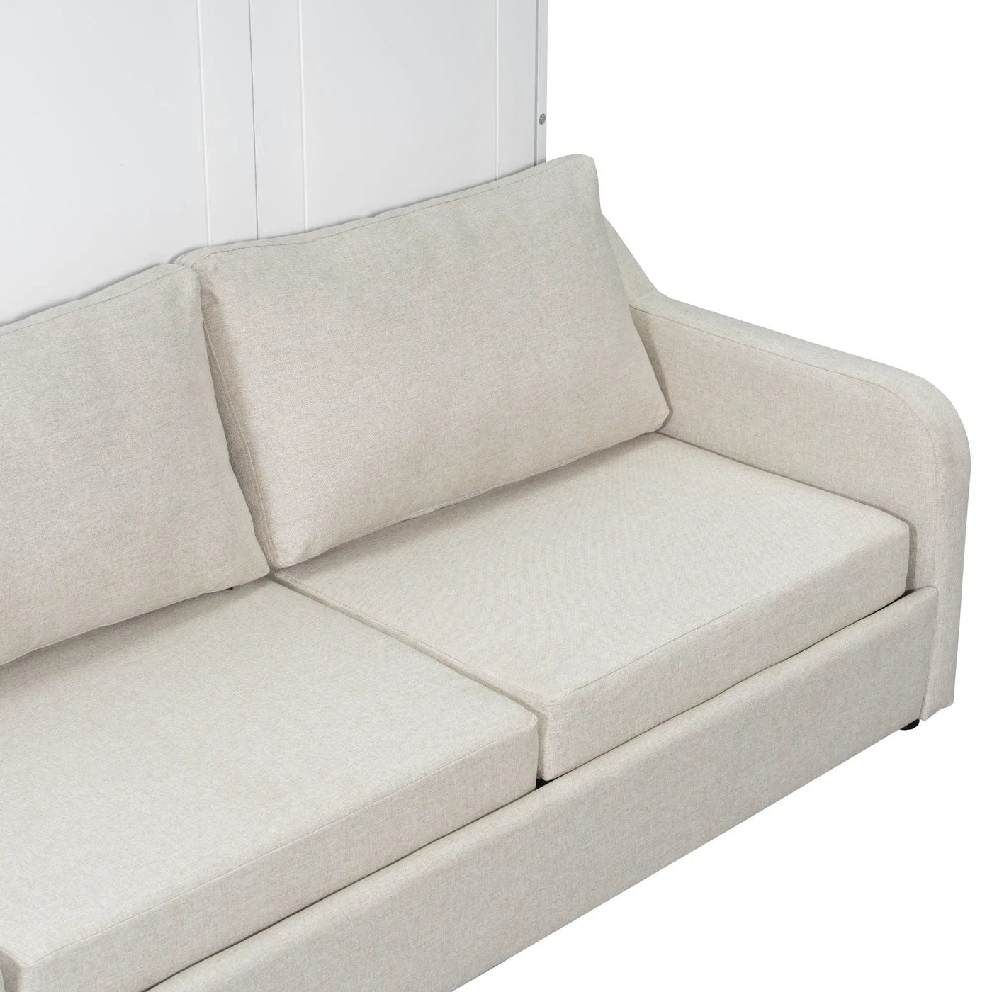 Murphy Cabinet Bed With Folding Sofa, Built In Storage Shelves And LED Light by HouseOfZazla
