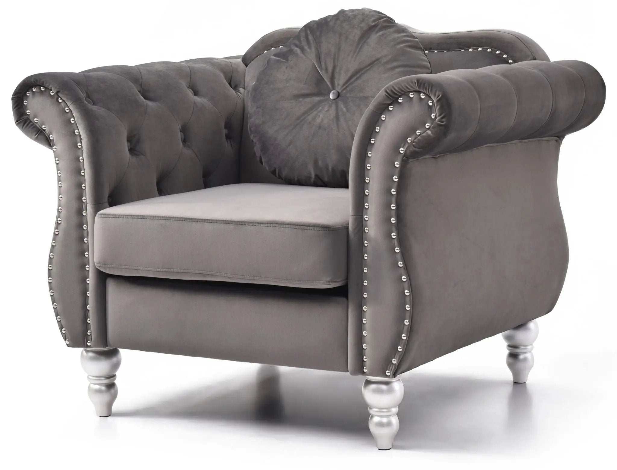 Chic Transitional Flared Arm Chair by HouseOfZazla