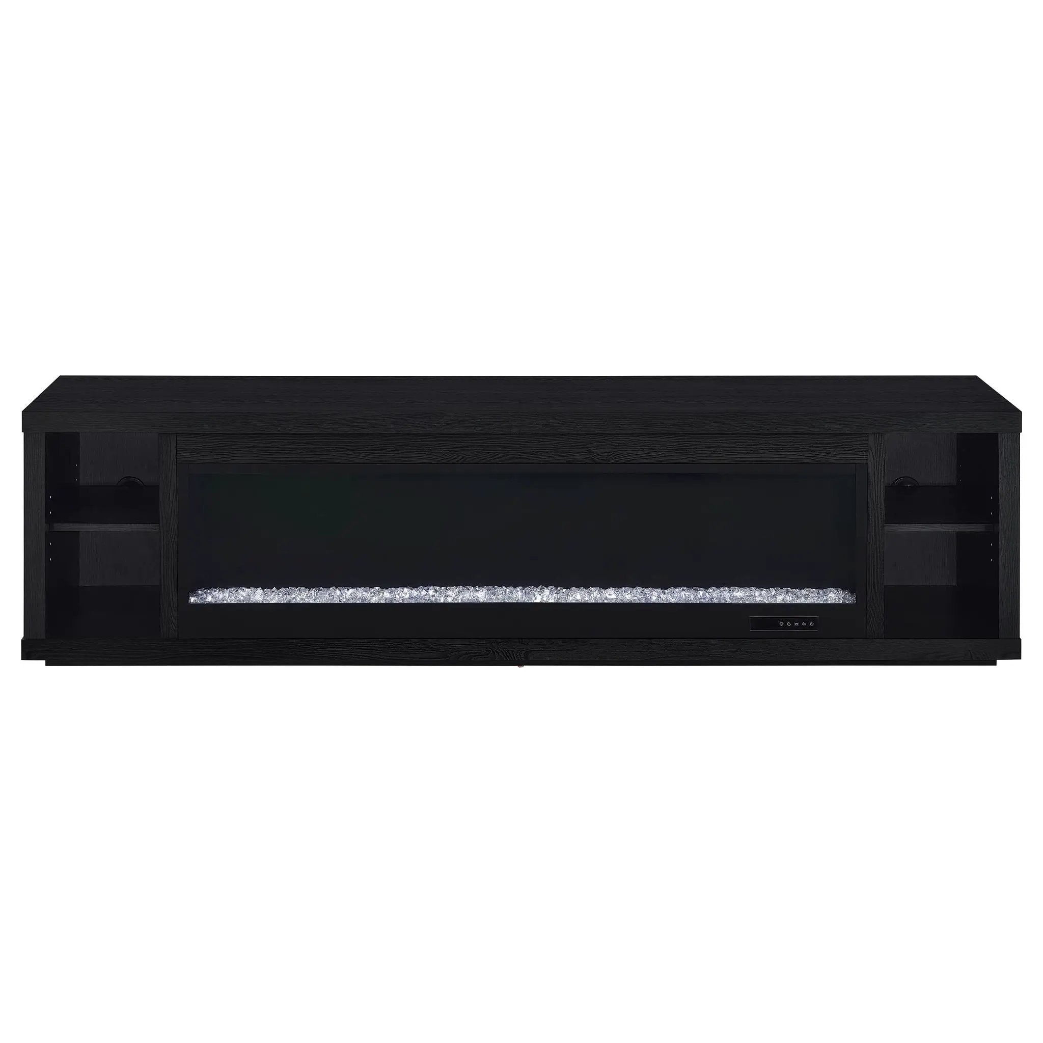 Deiter 79-inch TV Stand Fireplace Media Console Black by Unique Piece Furniture