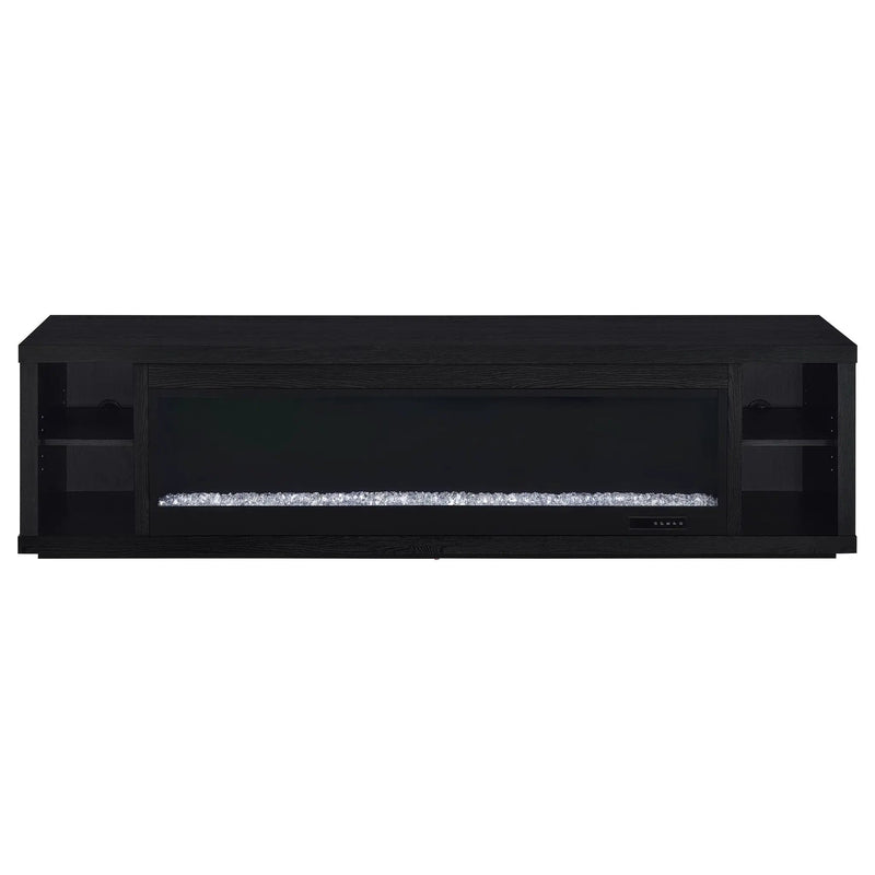 Deiter 79-inch TV Stand Fireplace Media Console Black by Unique Piece Furniture