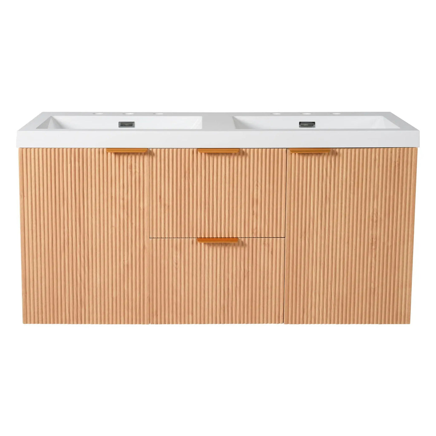 Modern Wall Mounted Bathroom Vanity, Soft Close Doors by HouseOfZazla