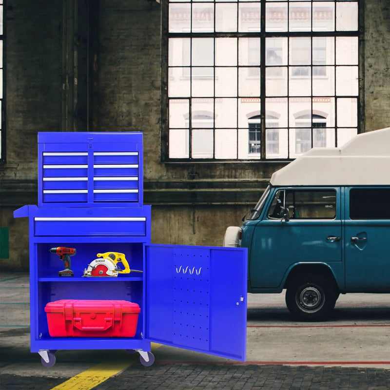 High Capacity Rolling Tool Chest With Wheels And Drawers, Storage Cabinet by HouseOfZazla