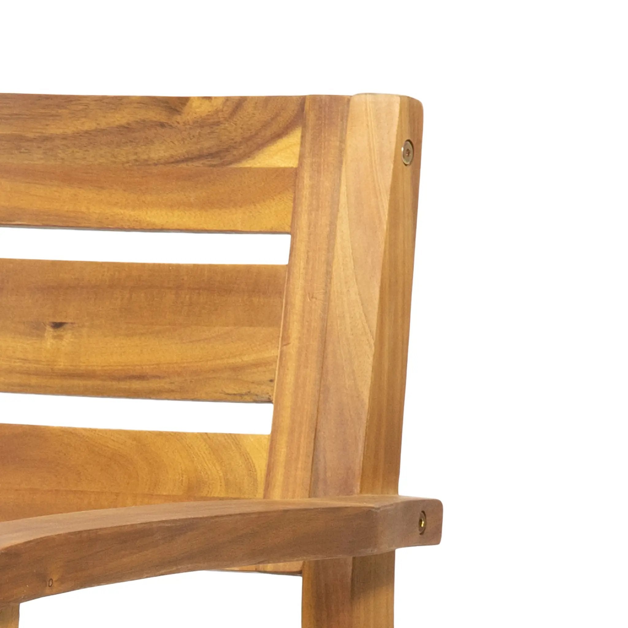 Stamford Dining Chairs Set of 2, Acacia Wood Patio Armchair by HouseOfZazla