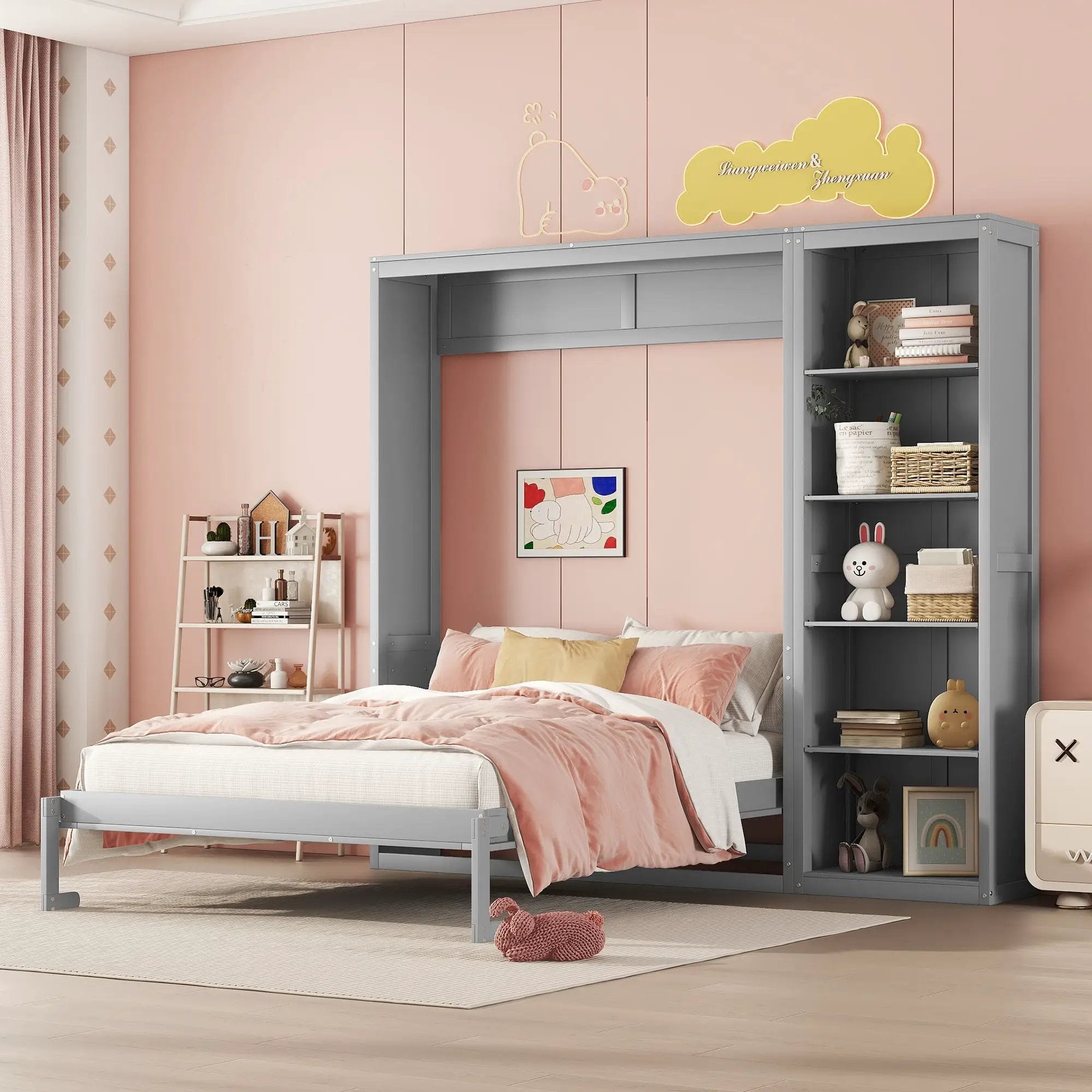 Murphy Wall Bed With Shelves by HouseOfZazla