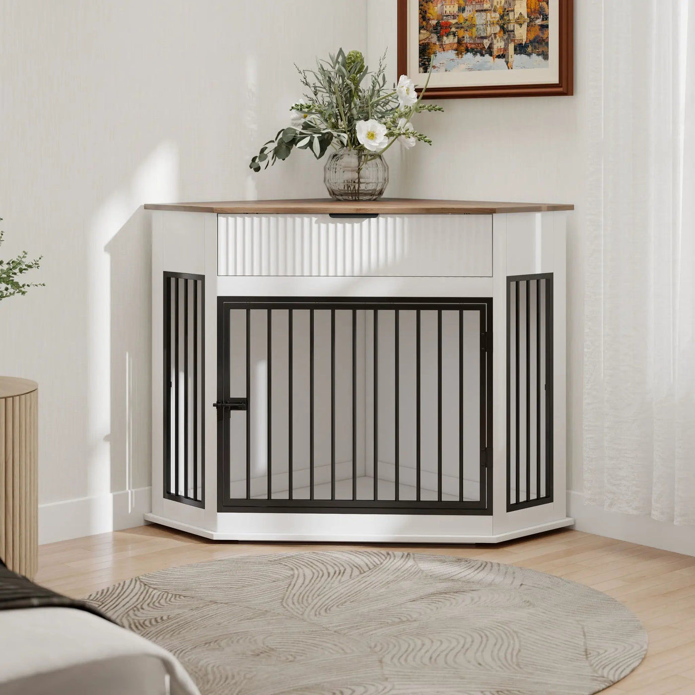 Corner Dog Crate by HouseOfZazla