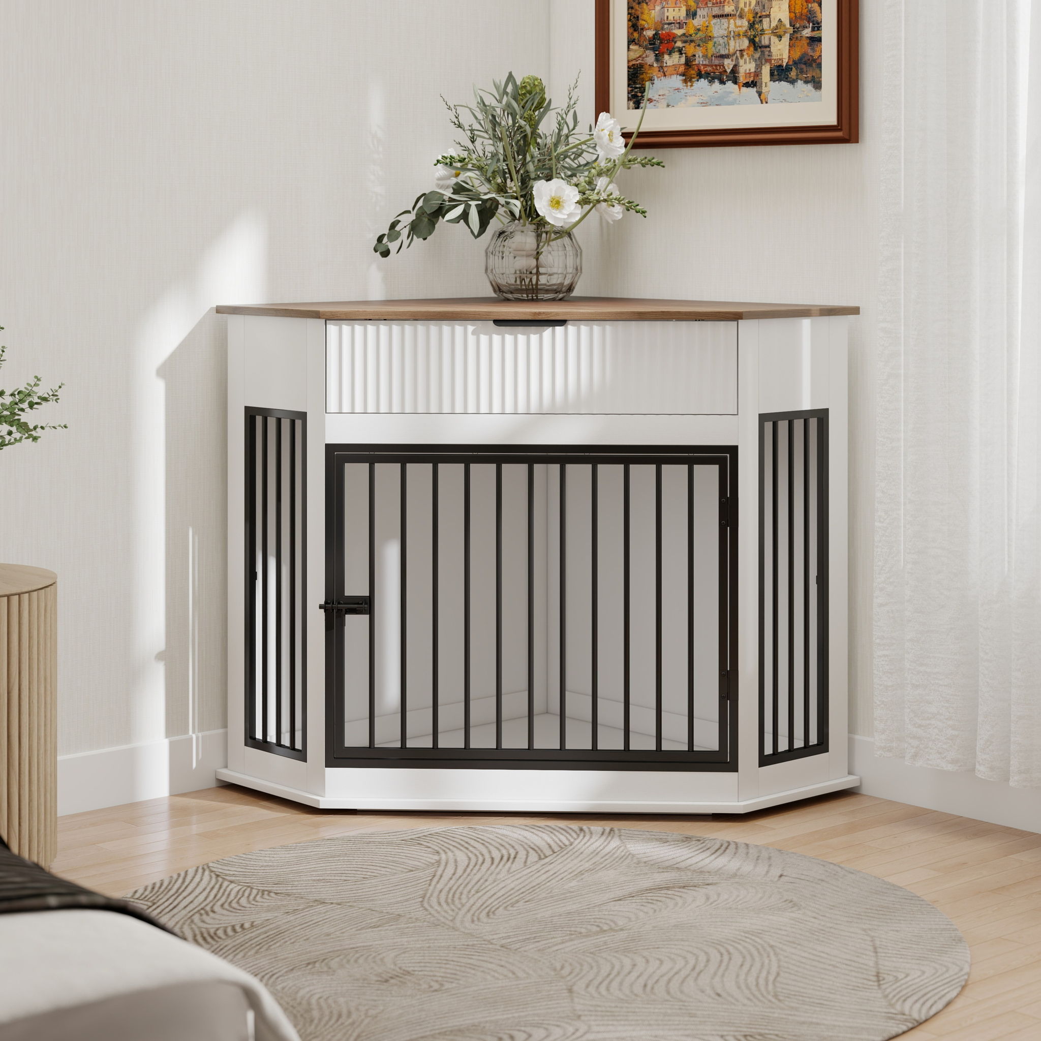 Corner Dog Crate by HouseOfZazla