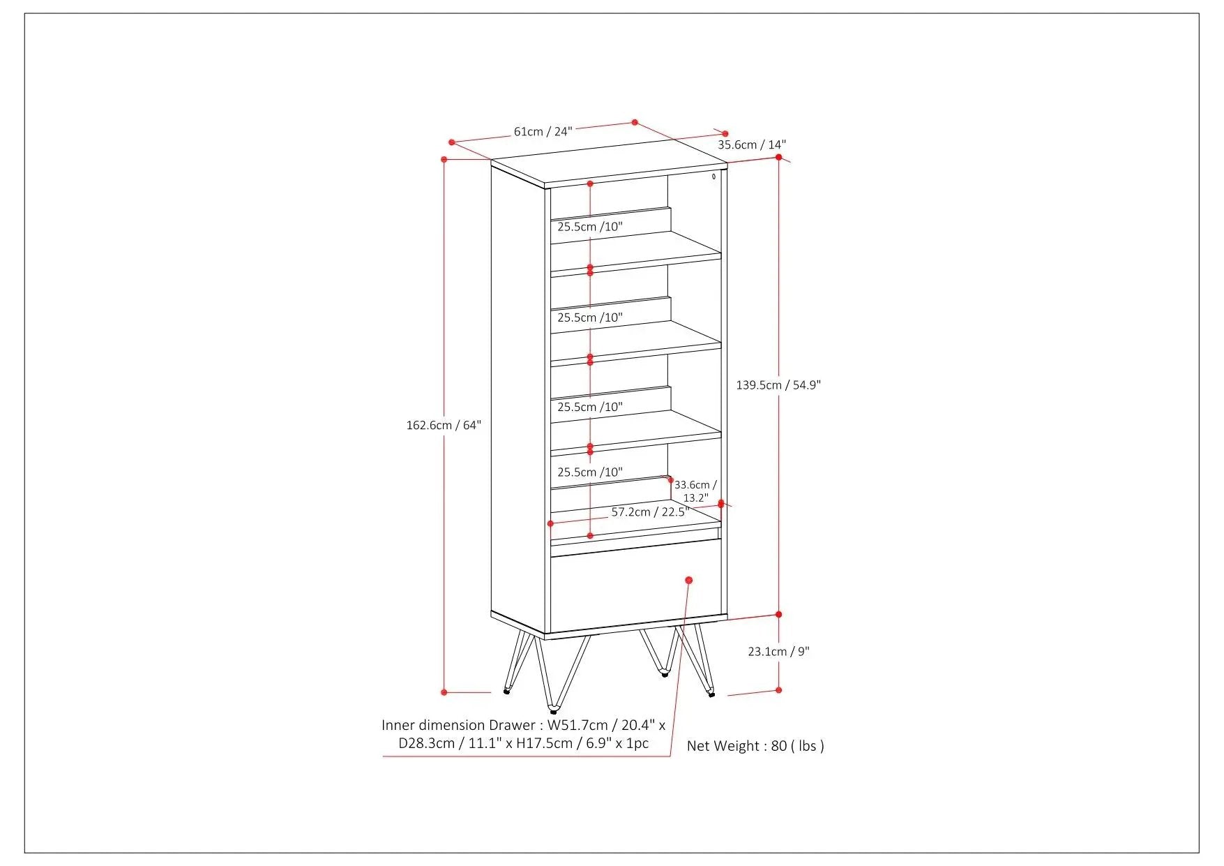 Chase - Tall Bookcase - Rustic Natural Aged Brown by HouseOfZazla