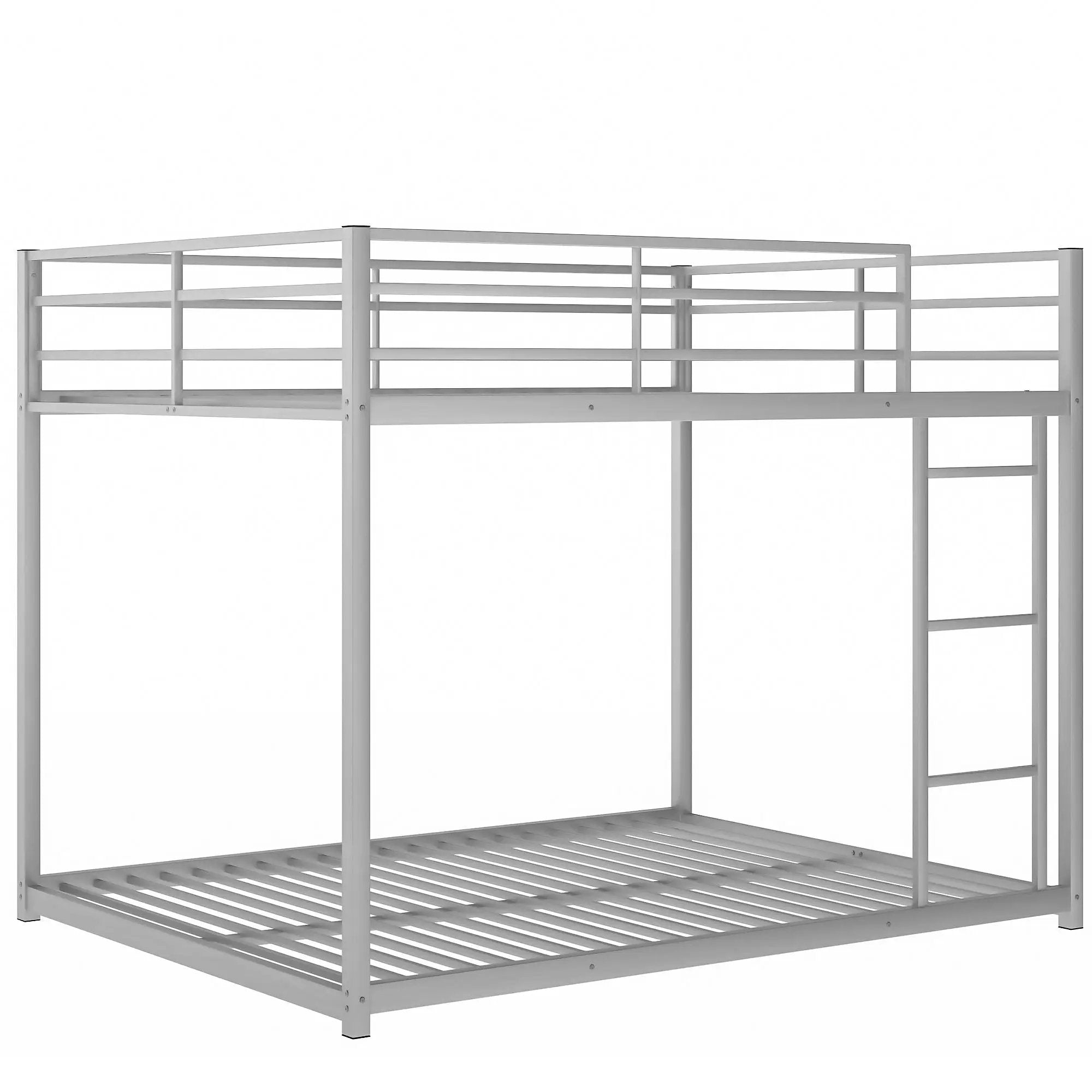 Metal Bunk Bed, Low Bunk Bed With Ladder by HouseOfZazla