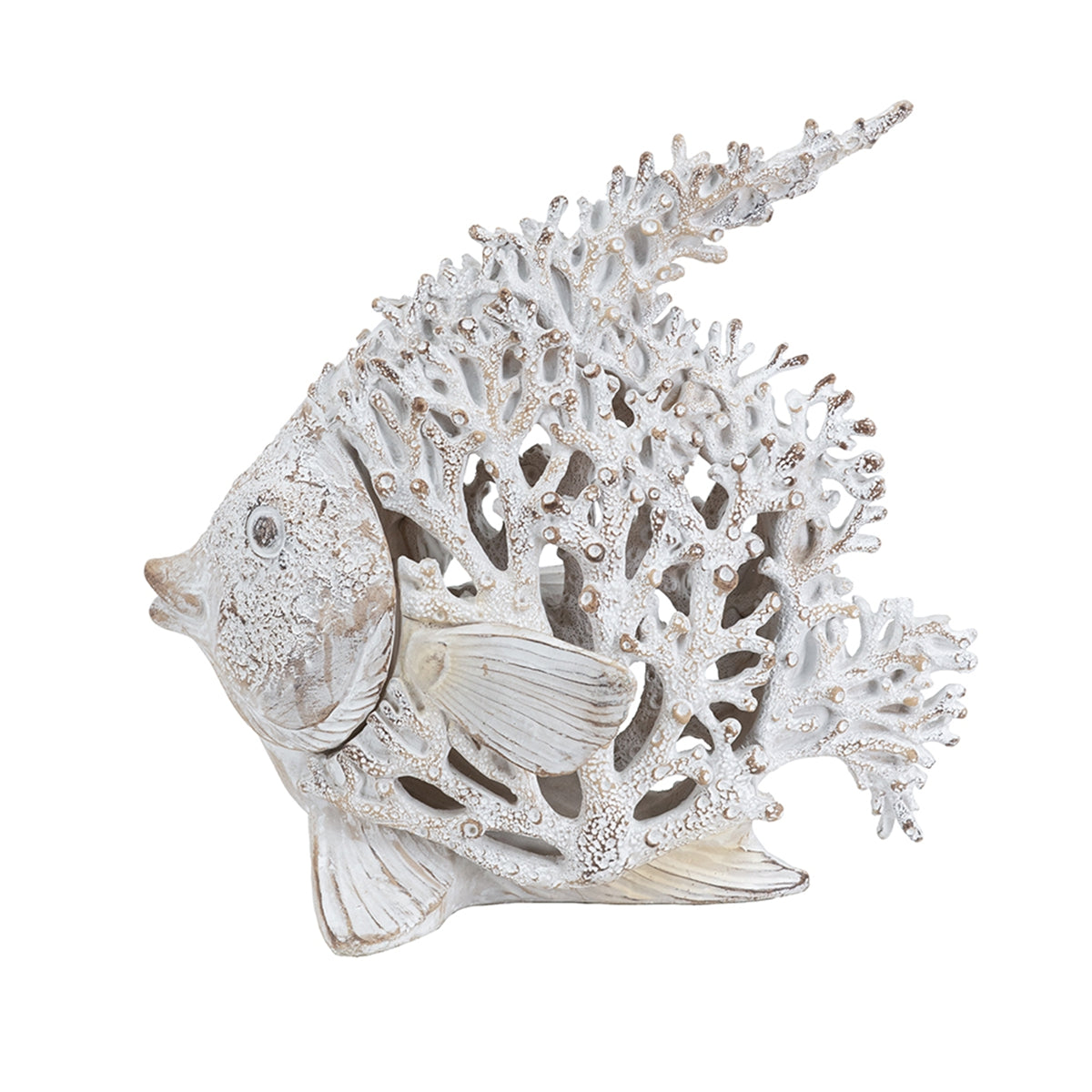 11x6.3x9.8" Decorative Polyresin Angelfish Sculpture by HouseOfZazla