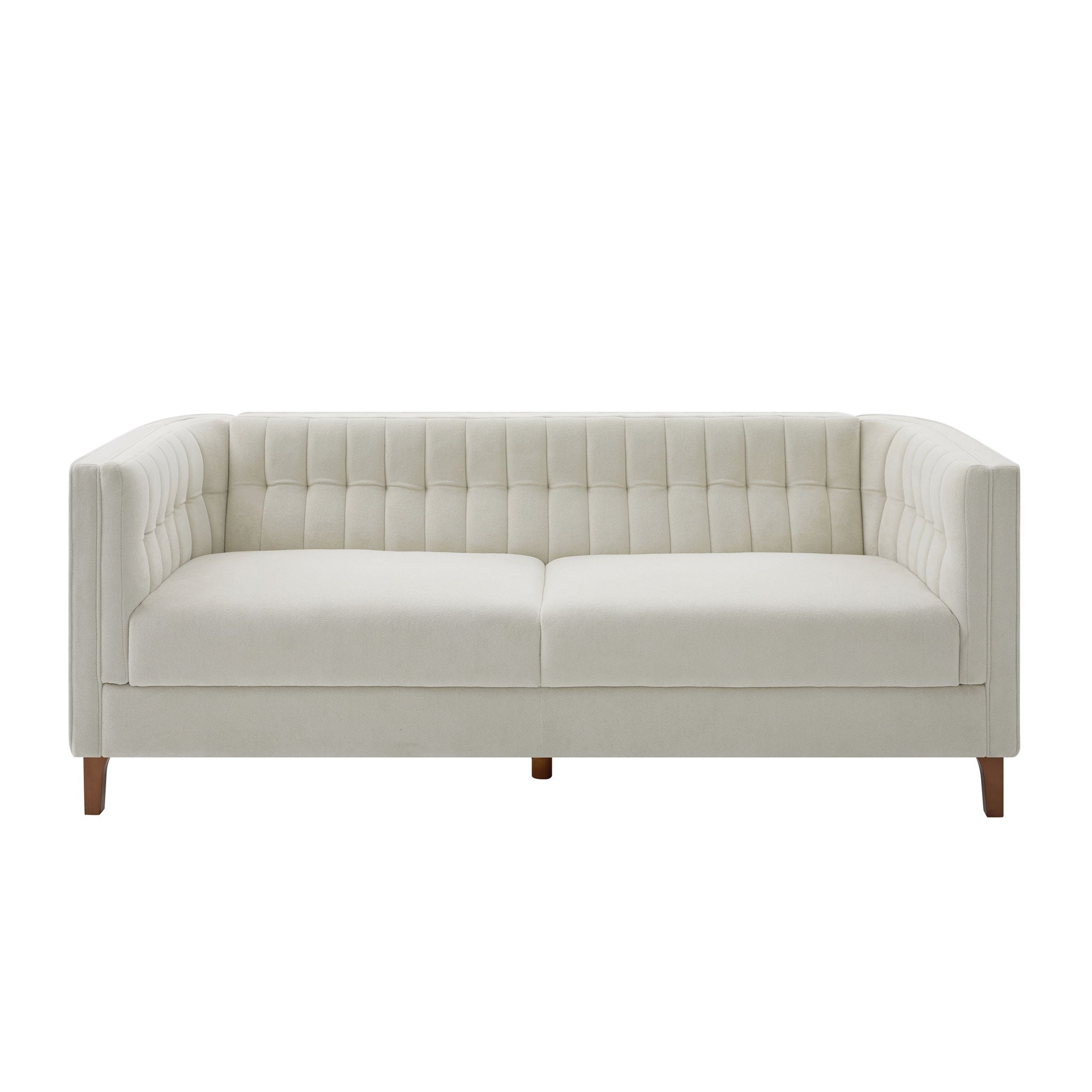 Modern 3 Seater Sofa Upholstered Couch with Curved Armrests by HouseOfZazla
