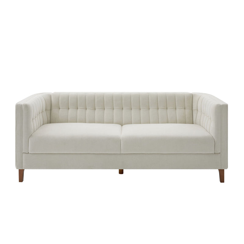 Modern 3 Seater Sofa Upholstered Couch with Curved Armrests by HouseOfZazla