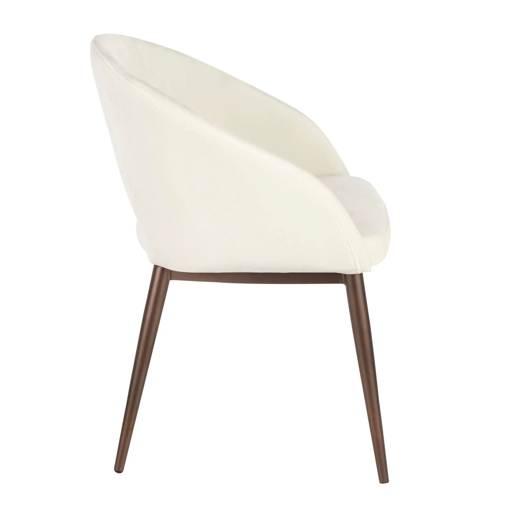 Renee - Contemporary Chair - Cream / Copper by HouseOfZazla