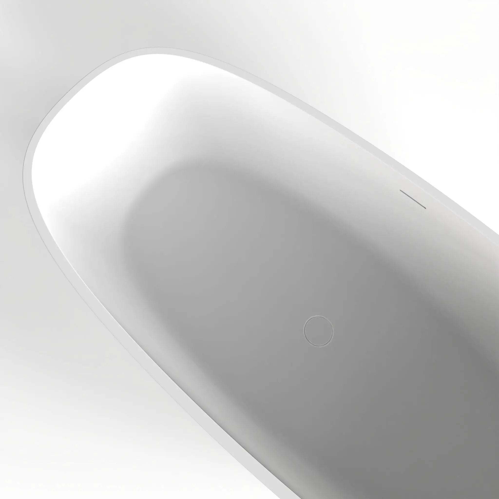 Soaking Bathtub, Freestanding, Solid Surface - Matte White by HouseOfZazla