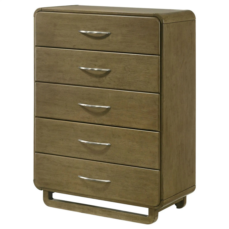 Amsbury 5-drawer Chest of Drawers Nutmeg by Unique Piece Furniture