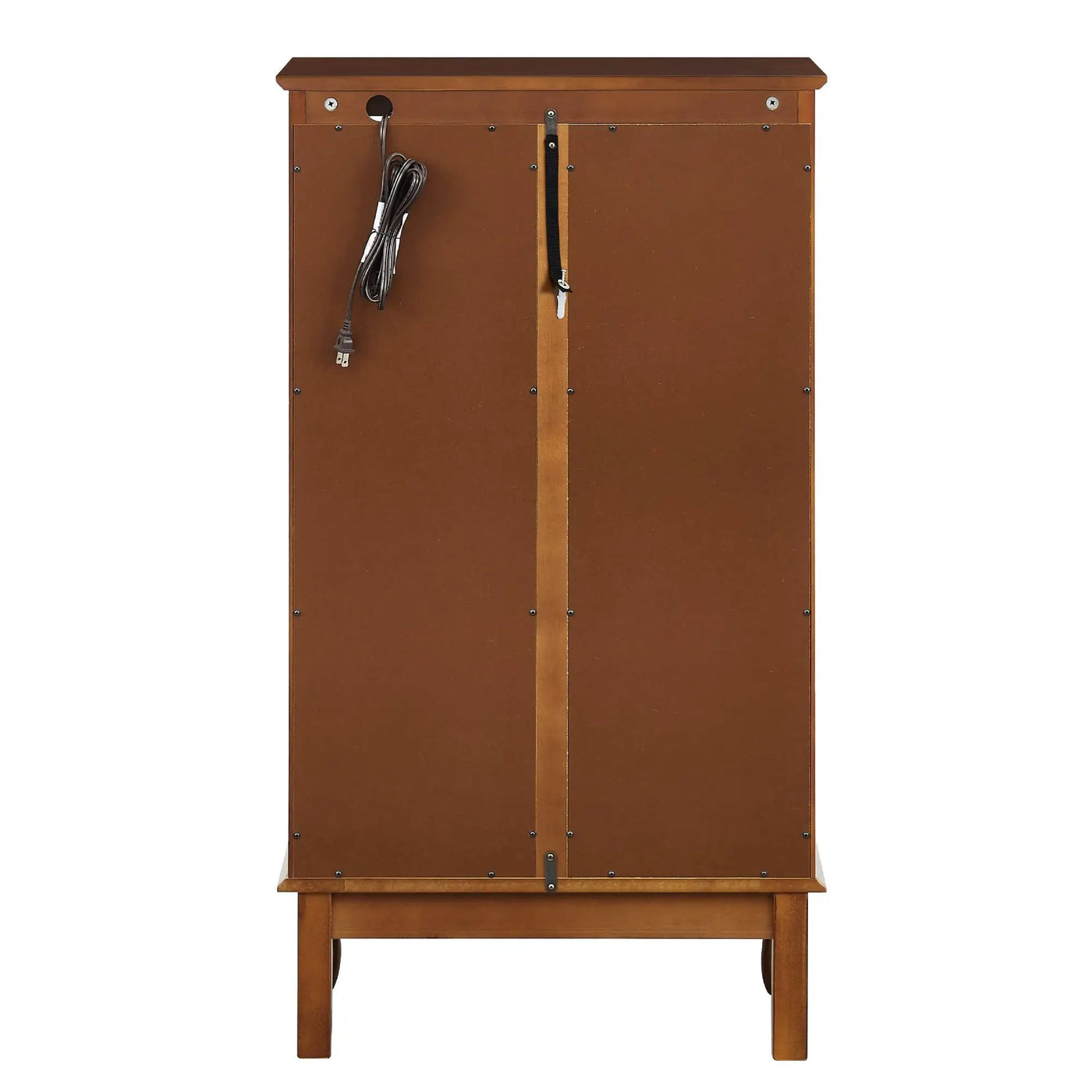 Curio Cabinet Lighted Curio Diapaly Cabinet With Adjustable Shelves And Mirrored Back Panel, Tempered Glass Doors (3 Tier), (E26 Light Bulb Not Included) by HouseOfZazla