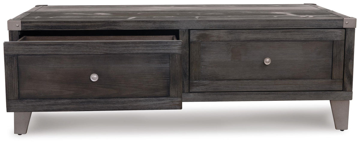 Todoe - Lift Top Cocktail Table - Dark Gray, photo 4 of 7