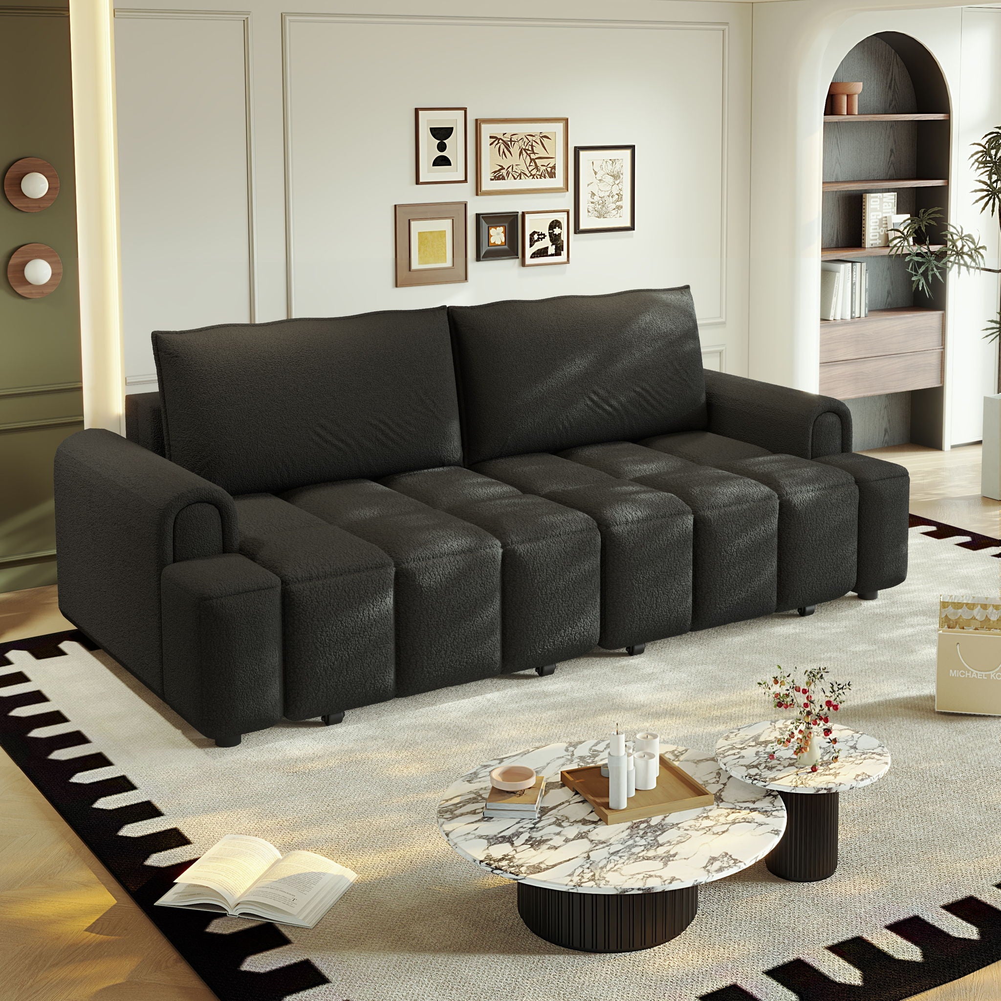 4 Seater Modern Couch With Seats Storage by HouseOfZazla
