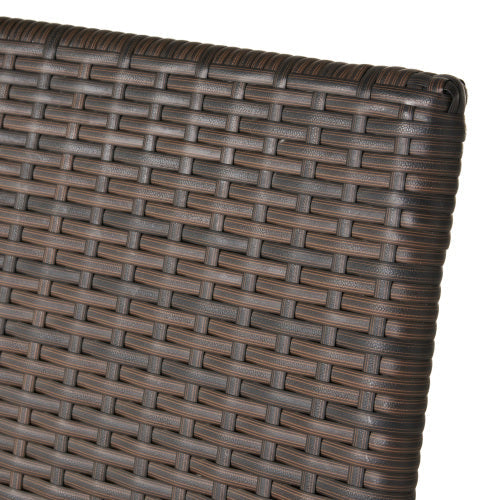 Outdoor Wicker Chairs, 56225.00CHRBRN KD, 4pcs by HouseOfZazla