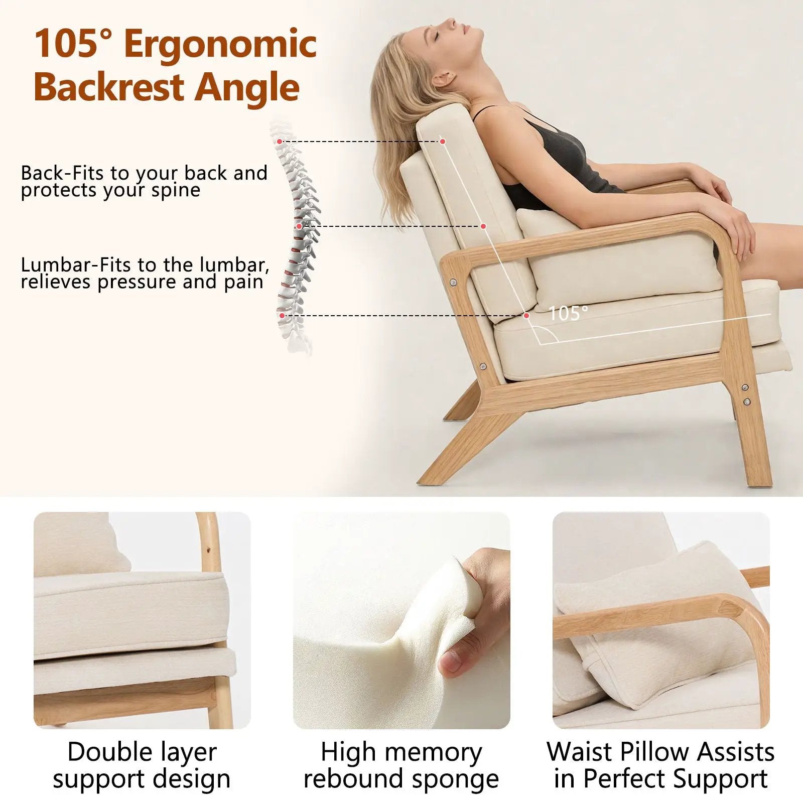 Upholstered Living Room Chair by Unique Piece Furniture