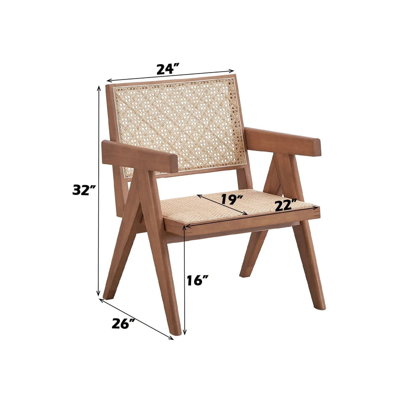 Velentina Accent Chair - Natural / Rattan by HouseOfZazla