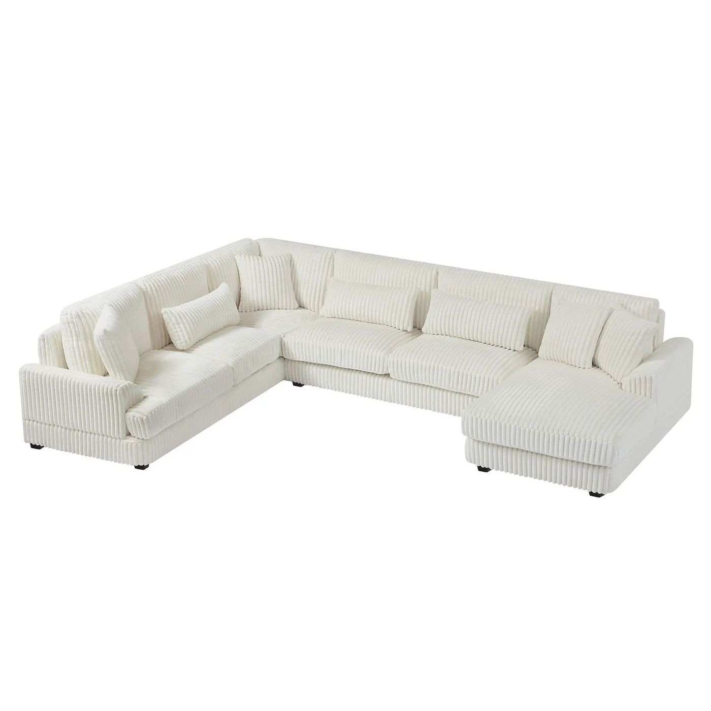 Oversized Sectional Sofa U - Shaped Sofa Couch Modern Sofa Upholstered In Soft With A Chaise Lounge For Living Room by HouseOfZazla