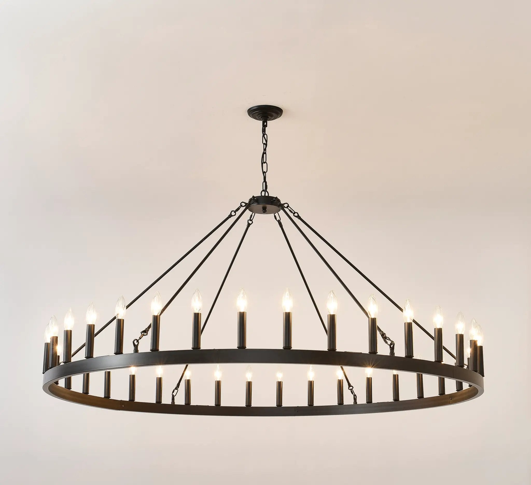59.1 Inch 36-Light Wagon Wheel Chandelier by HouseOfZazla