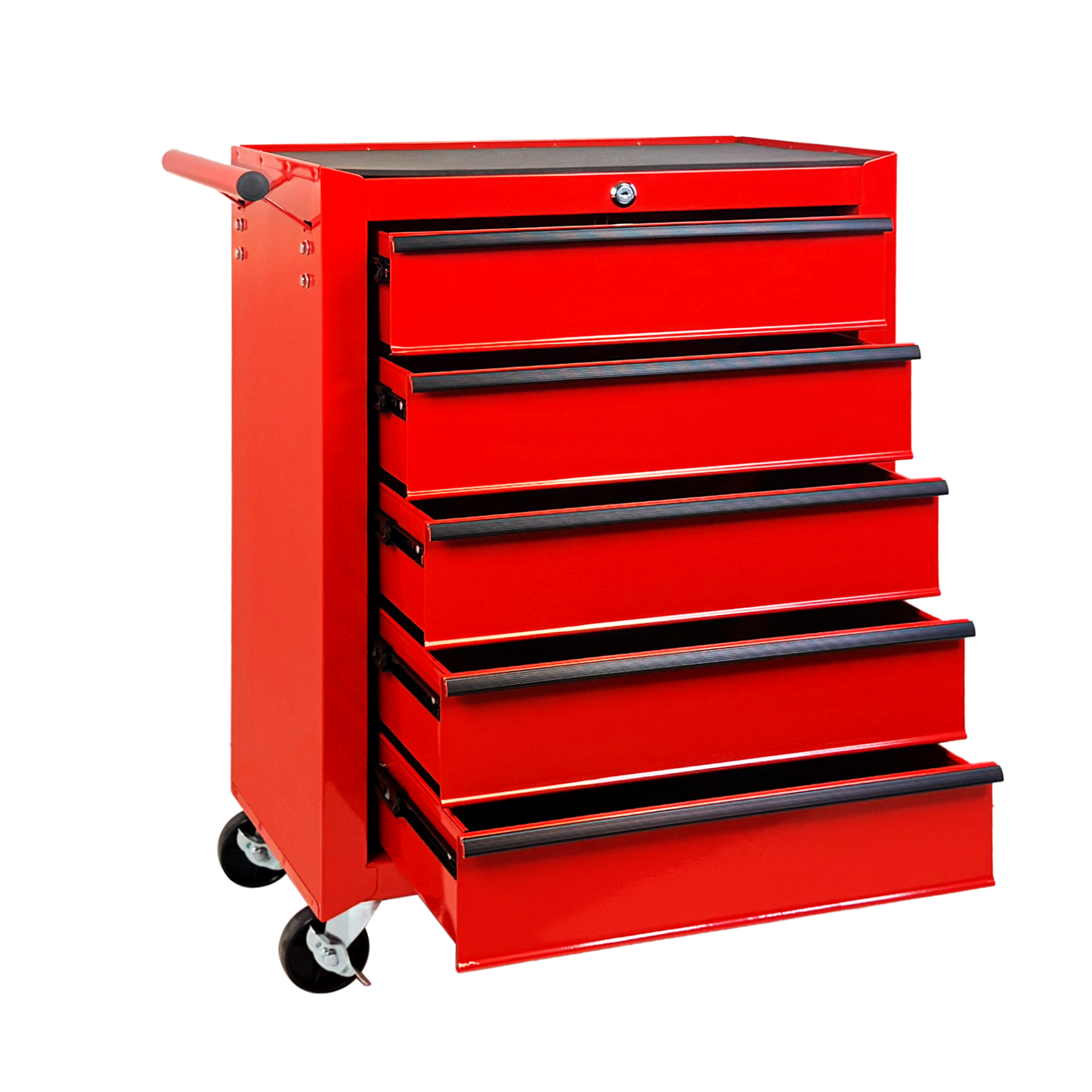 Rolling Metal Tool Chest with 5 Drawers, 20" Steel Cabinet - Red by HouseOfZazla
