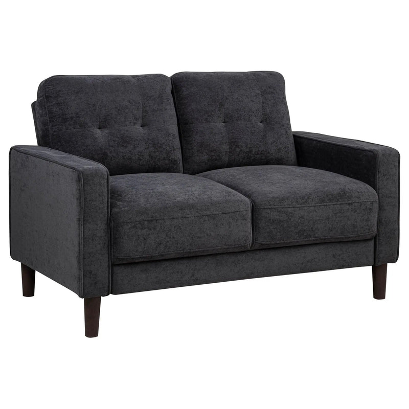 Bowen II 2-piece Upholstered Track Arm Sofa Set Steel Grey by Unique Piece Furniture