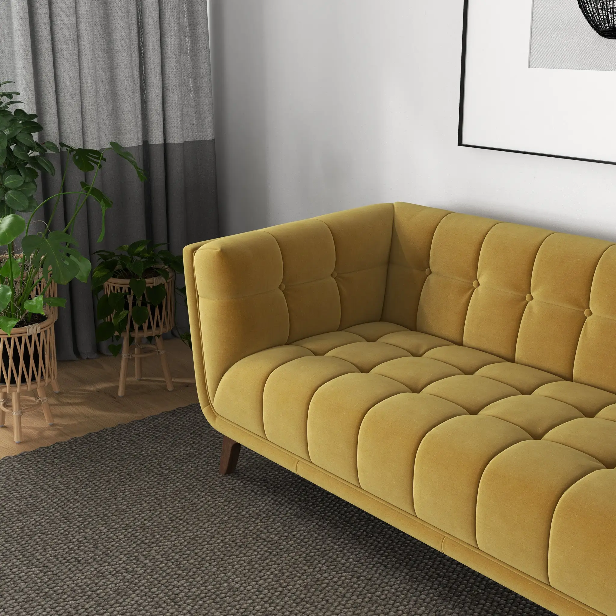 Addison Large Velvet Sofa by HouseOfZazla