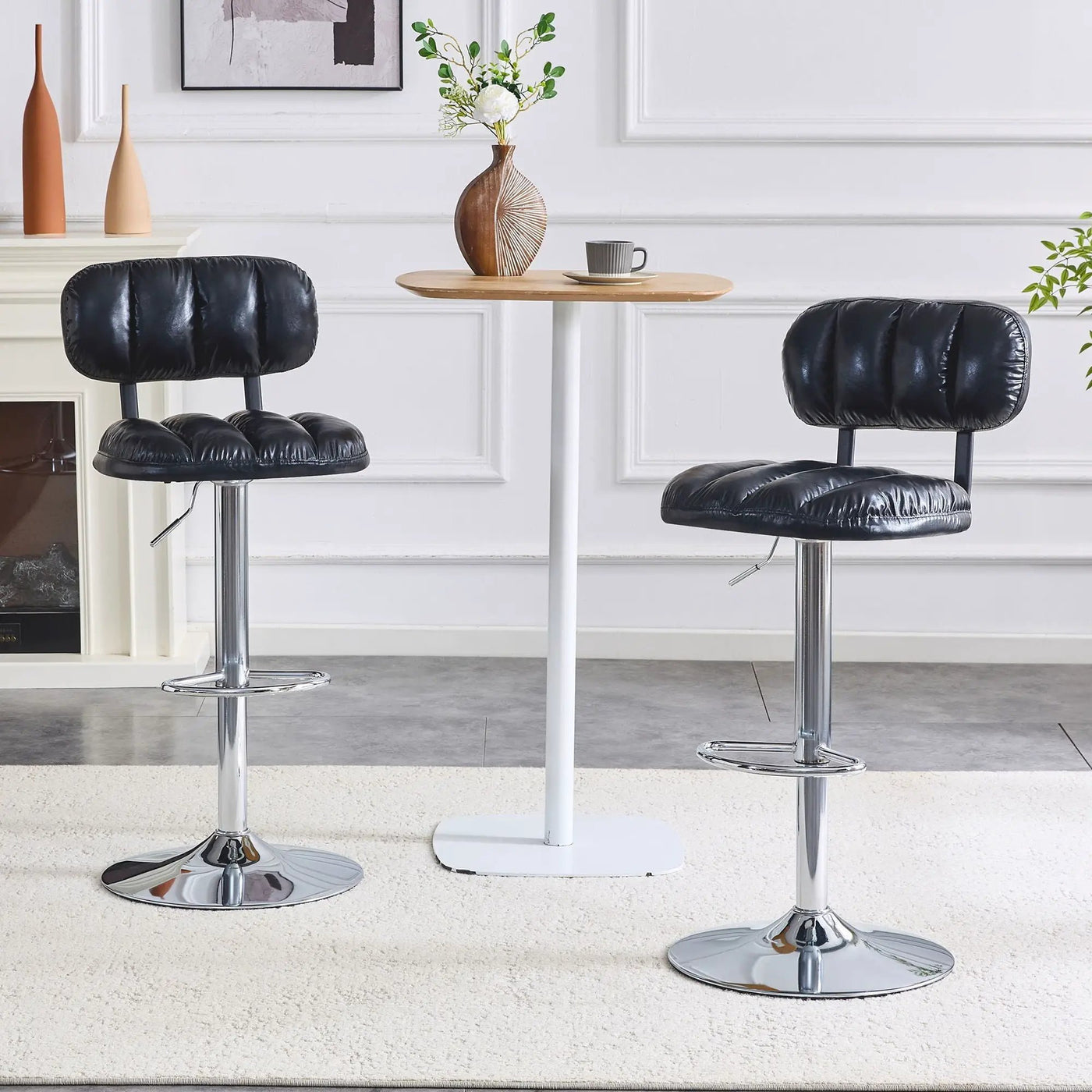 Adjustable Height Bar Stools With Footrest for Kitchen Island (Set of 2) by HouseOfZazla