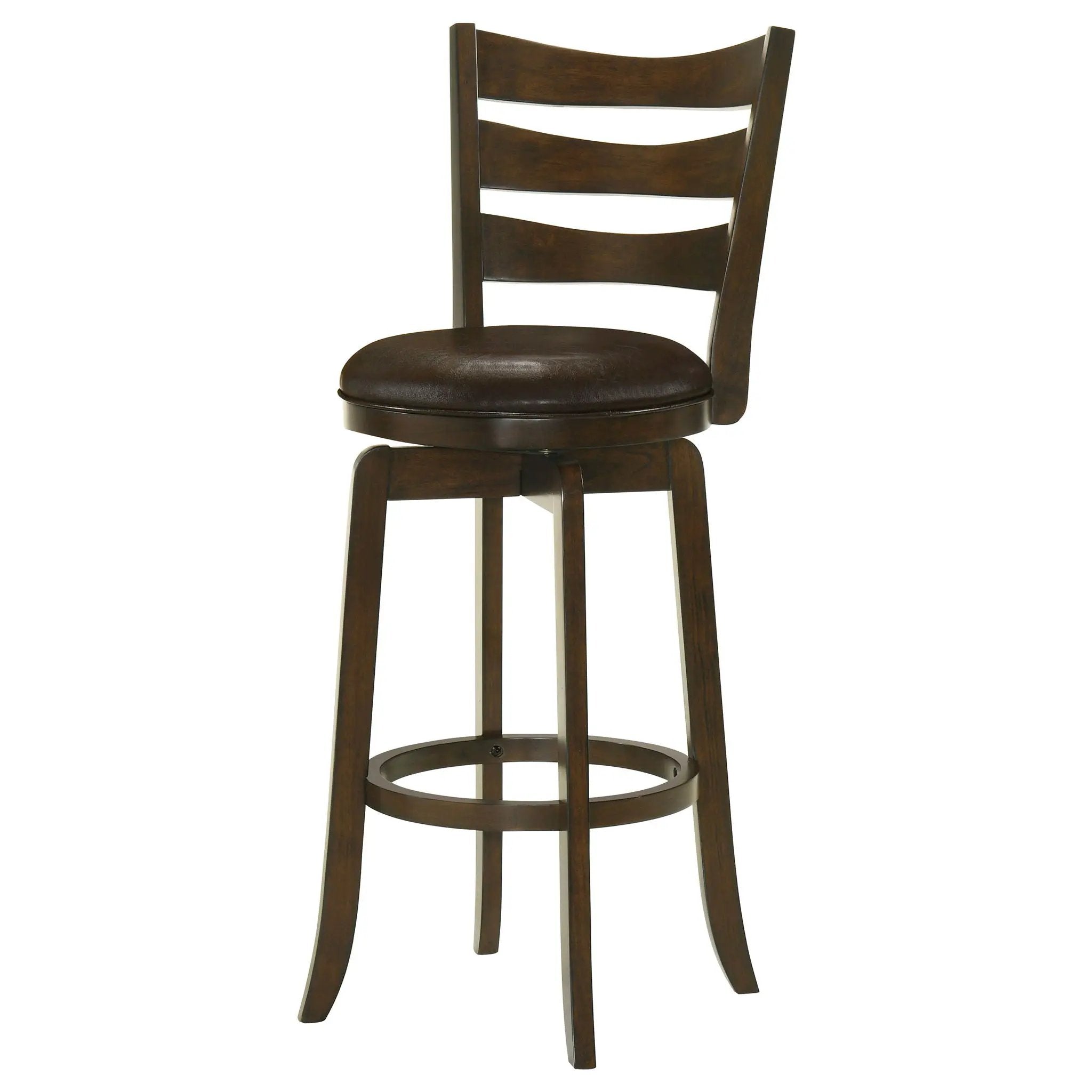 Murphy Wood Pub Height Swivel Bar Chair Dark Brown by Unique Piece Furniture