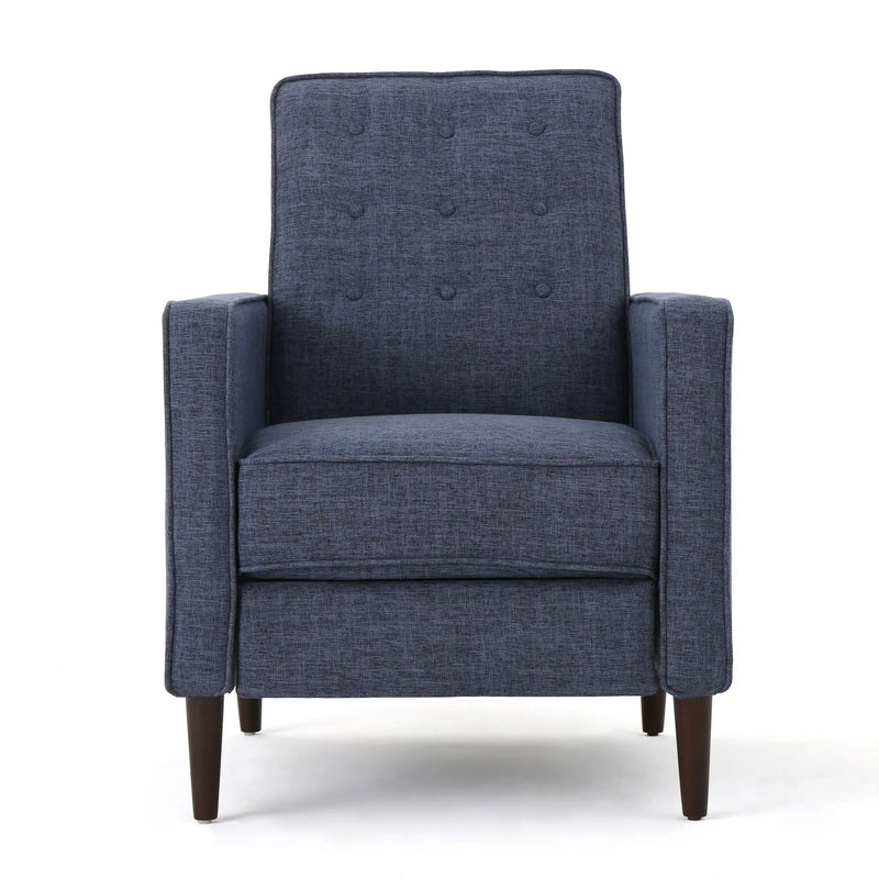 Mid-Century Modern Recliner With Button Tufted Waffle Stitch by Unique Piece Furniture