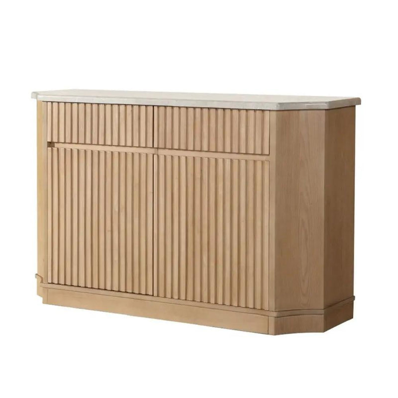 Qwin - Server With Marble Top - Marble Top & Oak by Unique Piece Furniture