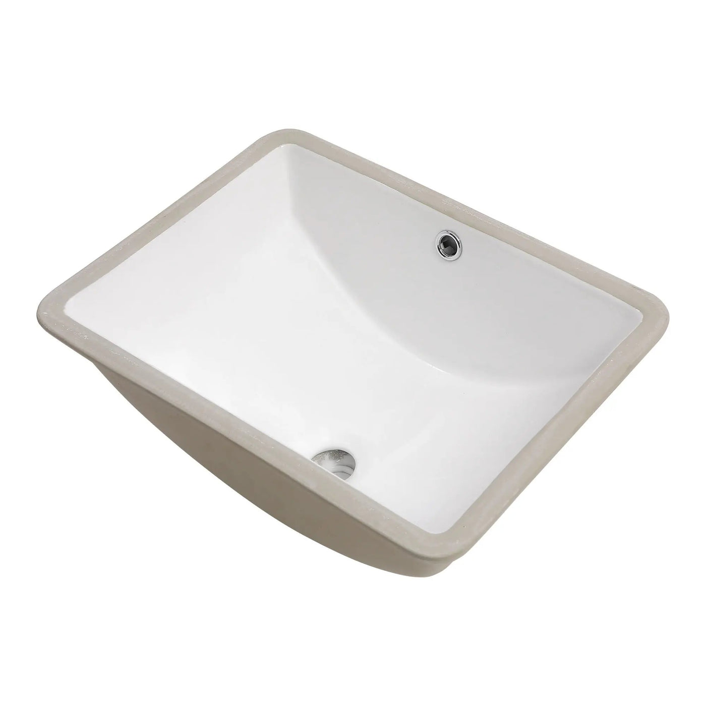 Modern Ceramic Undermount Bathroom Sink With Overflow, High Quality by HouseOfZazla