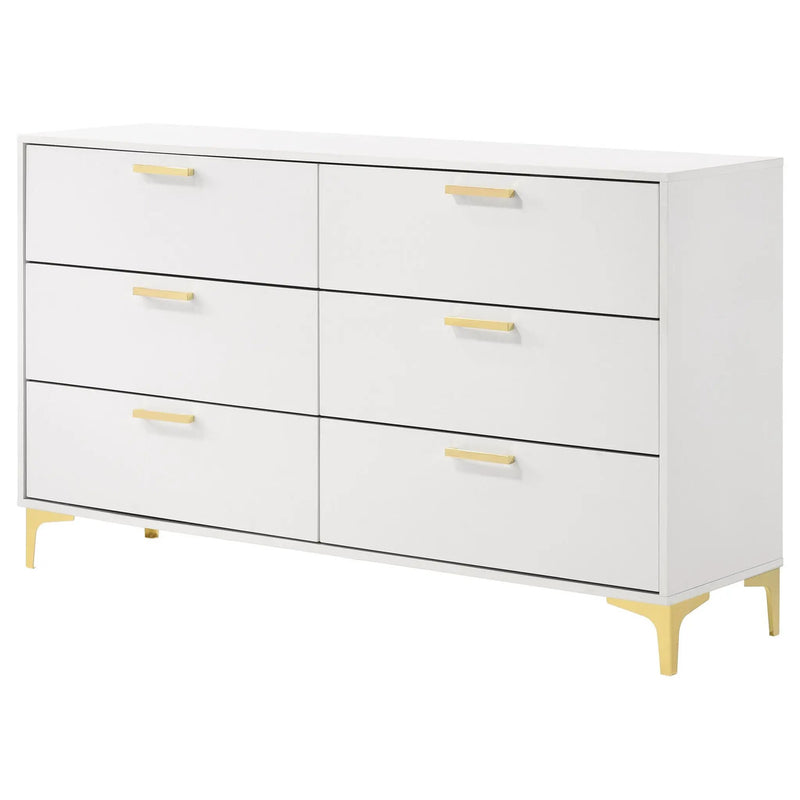 Kendall 6-drawer Dresser White by Unique Piece Furniture