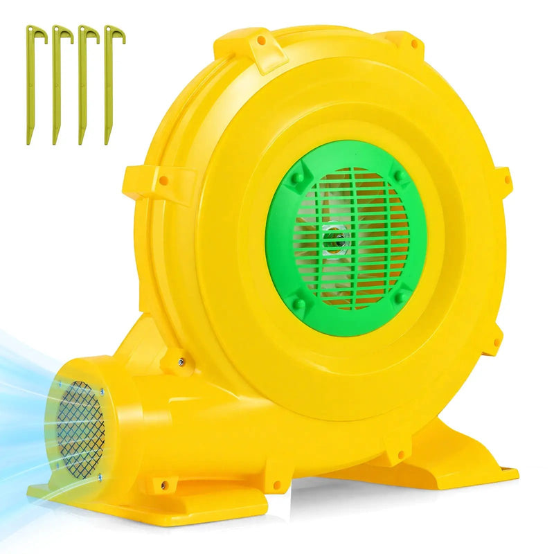 980W Bounce House Blower 1.31 HP Portable Air Pump Fan with Handle and Ground Stakes by DirectDeals