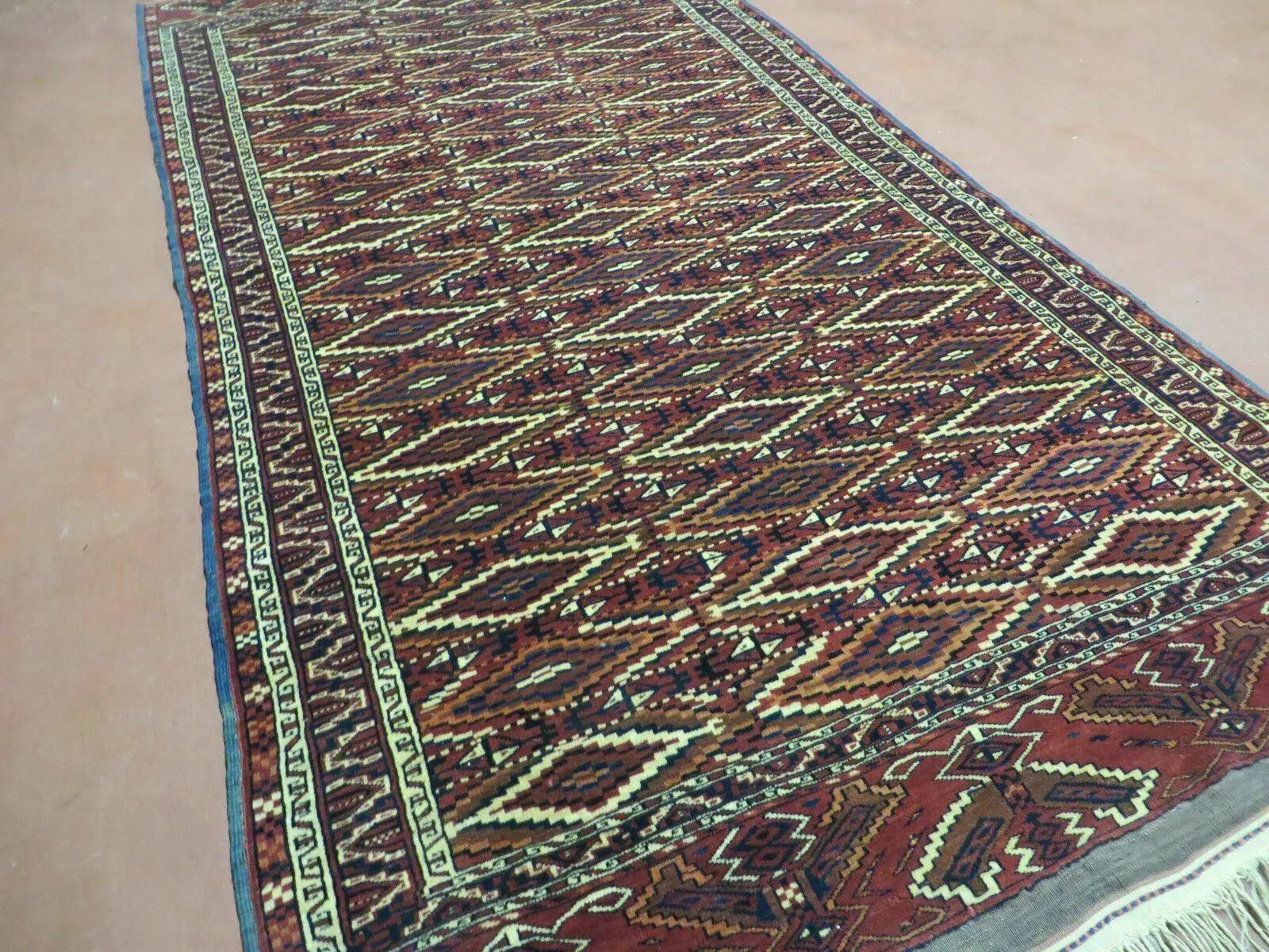 4' X 8' Antique Handmade Russian Bokhara Turkoman Yamud Wool Rug Carpet Nice by Jewel Rugs